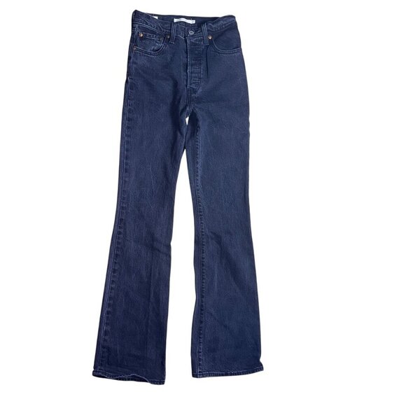 Levi's  Premium Womens High Rise Ribcage Boot Jeans Sz 24 - Picture 3 of 10